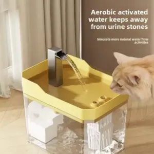 Cat water fountain with filters for everyday pet hydration