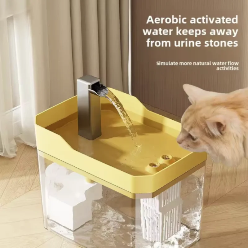 Cat water fountain with filters for everyday pet hydration